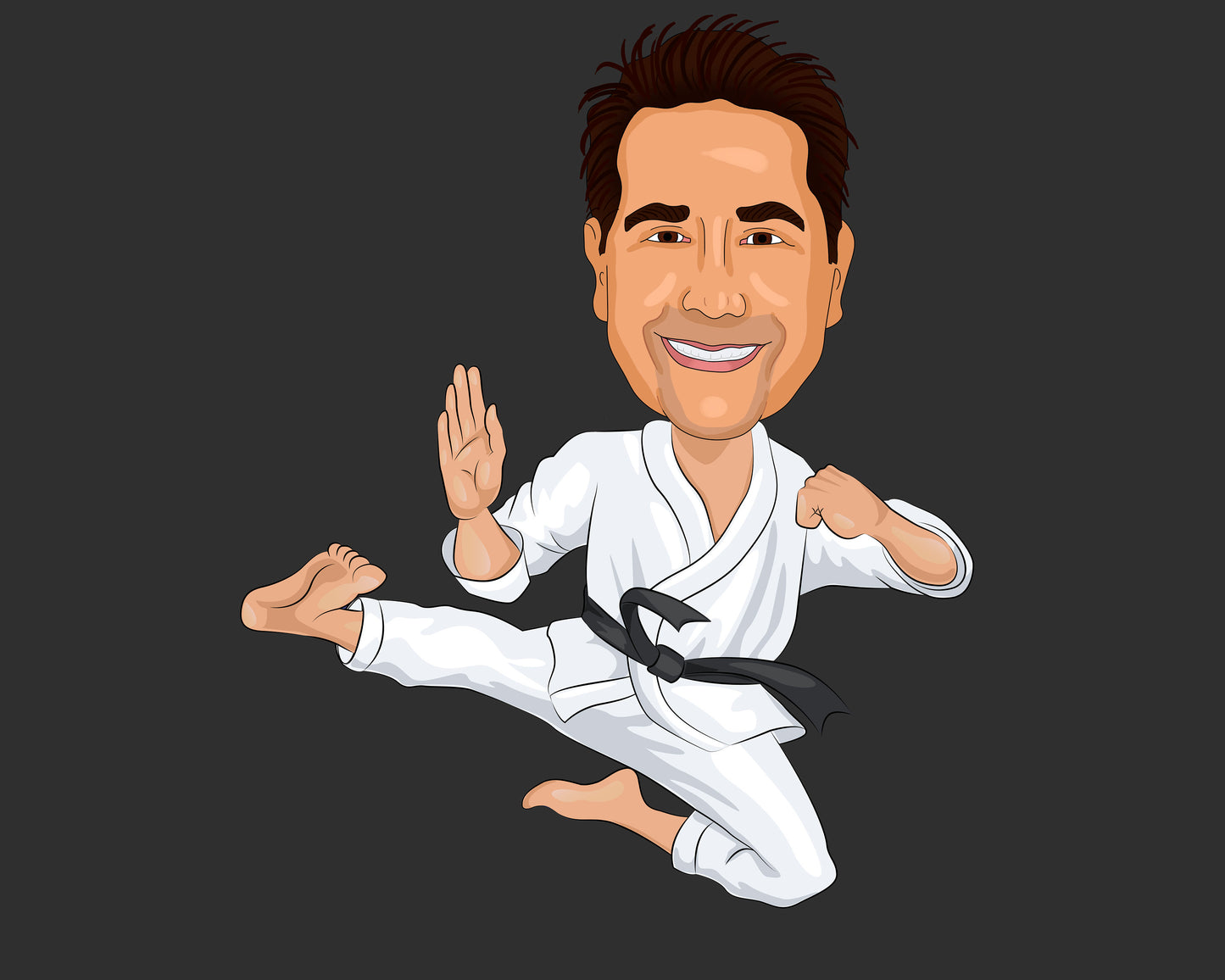 Karate Gift - Custom Caricature From Photo/Karate Practitioner/karate girl/karateka