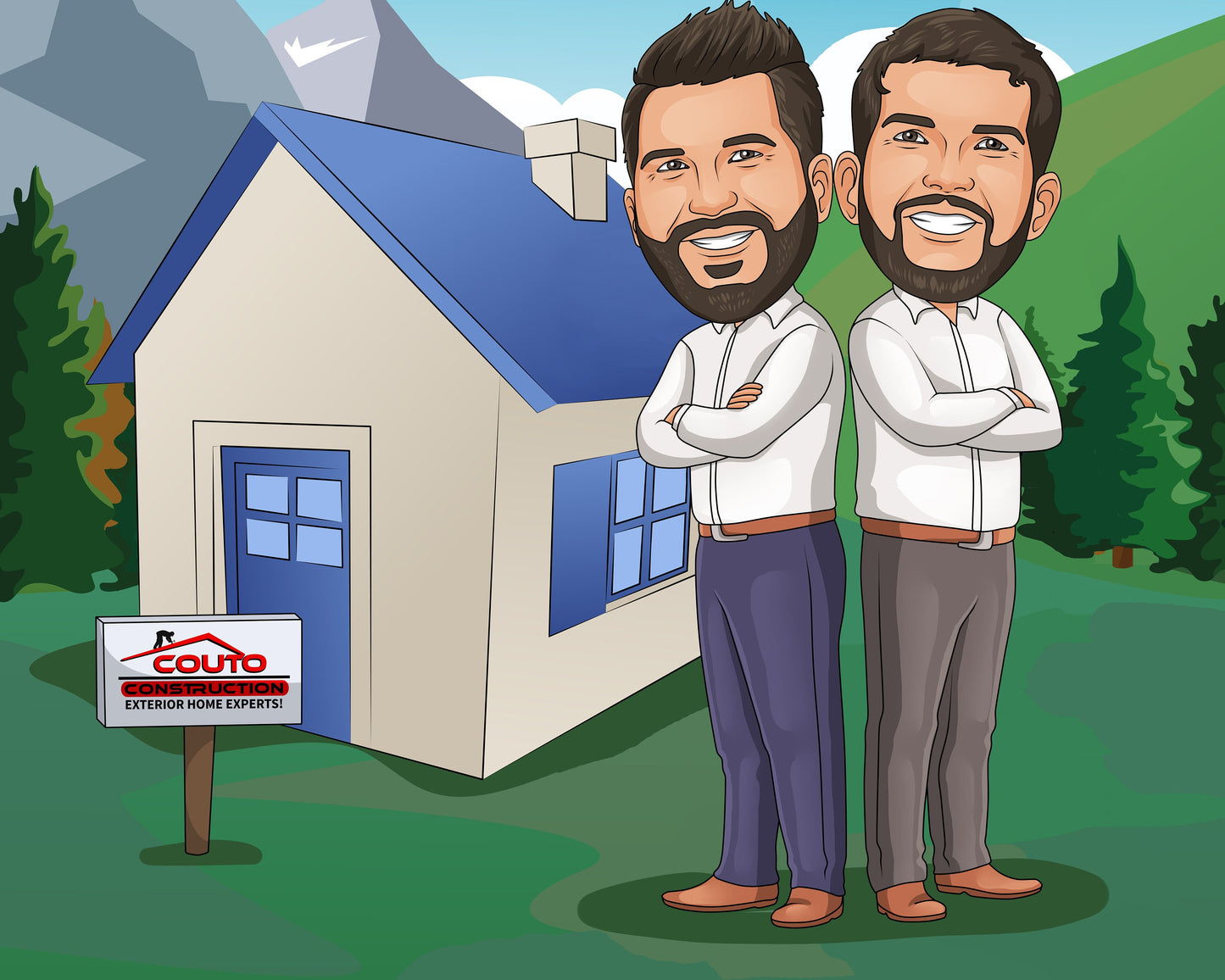 Real Estate Agent Gift - Custom Caricature Portrait From Your Photo/Real Estate broker gift