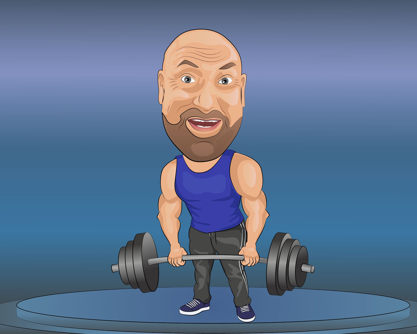 Weightlifter Gift - Custom Caricature From Your Photo/powerlifting/weightlifting gift