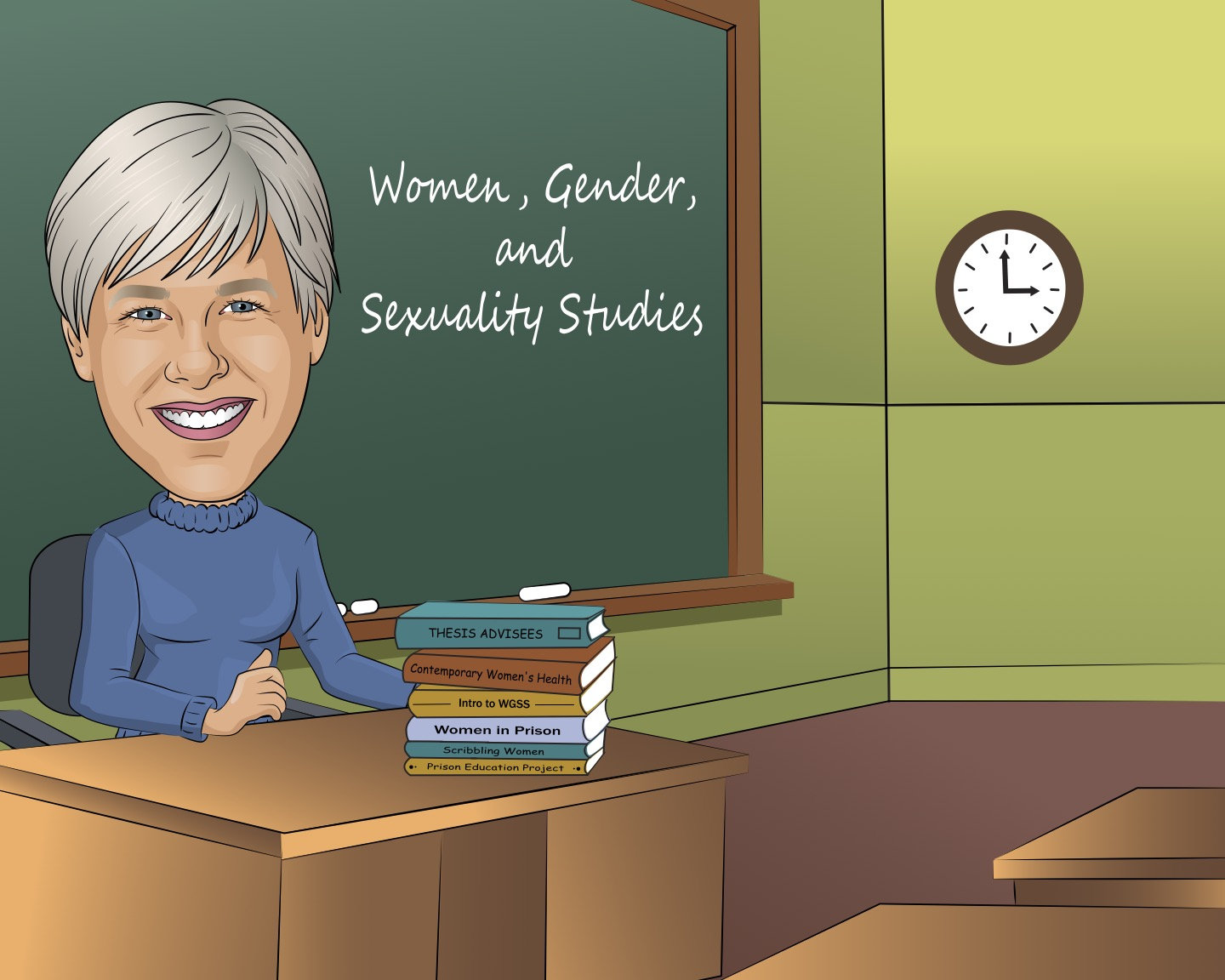 Woman Professor Gift - Custom Caricature From Photo, Gender Studies, Womens Studies